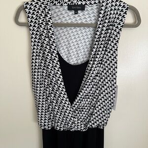 Karen Kane Black and White Houndstooth Pantsuit